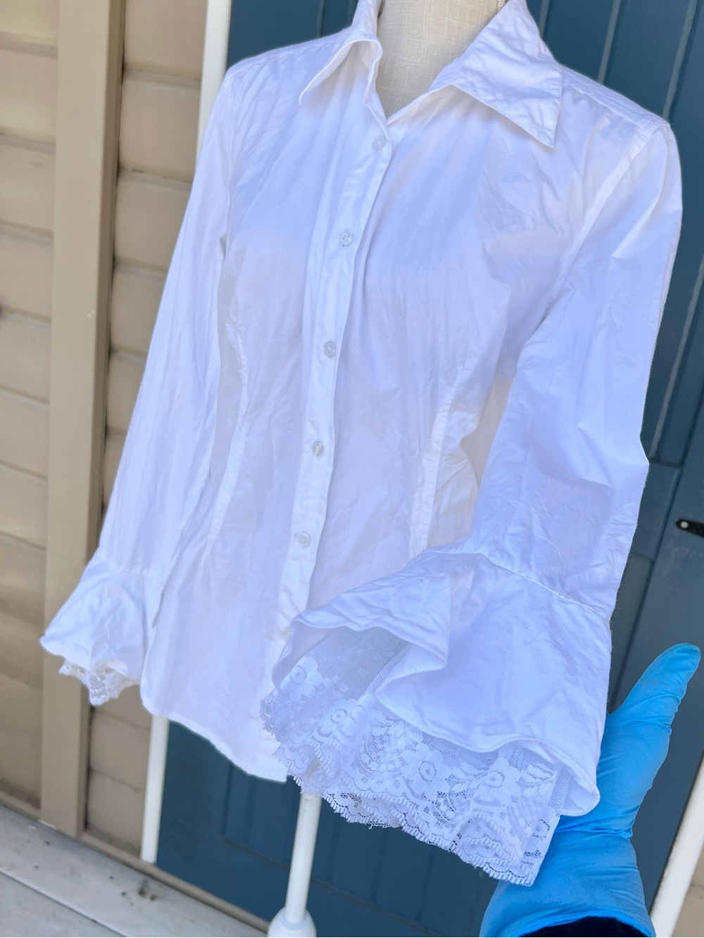 Vintage Newport News Victorian-style flared bell sleeves with Lace Women’s 16 - Picture 4 of 7